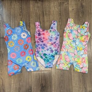 Colorful Kids' Sleeveless Gymnastics Leo Set